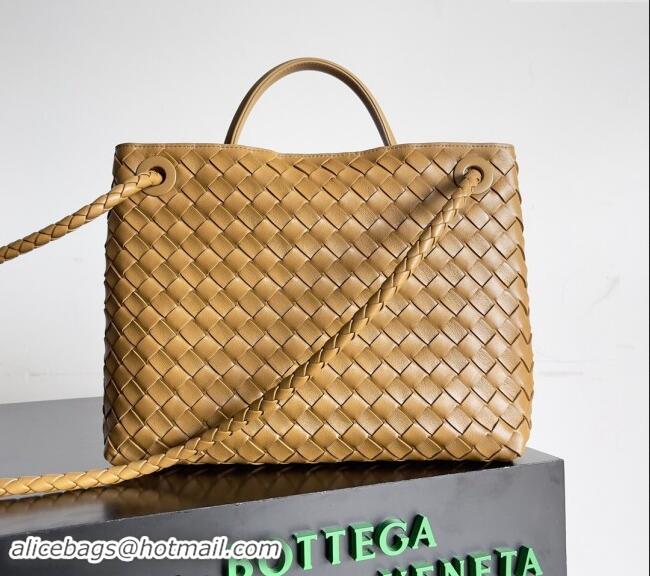 Market Sells Bottega Veneta Medium Andiamo Top Handle Bag in Intrecciato Leather 743572 Brown 2024