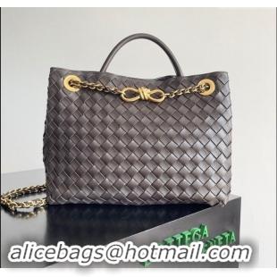 Well Crafted Bottega Veneta Medium Andiamo Top Handle Bag With Chain 743572 Fondant Brown 2024