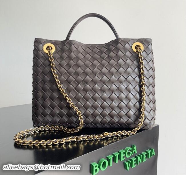 Well Crafted Bottega Veneta Medium Andiamo Top Handle Bag With Chain 743572 Fondant Brown 2024