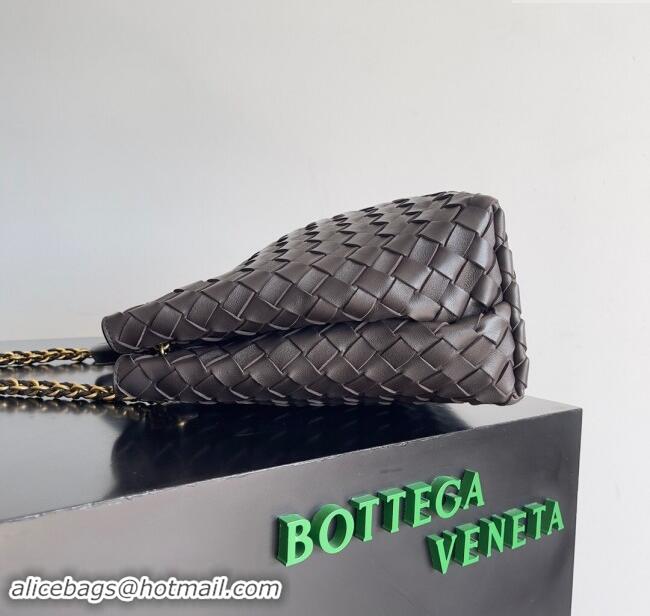 Well Crafted Bottega Veneta Medium Andiamo Top Handle Bag With Chain 743572 Fondant Brown 2024