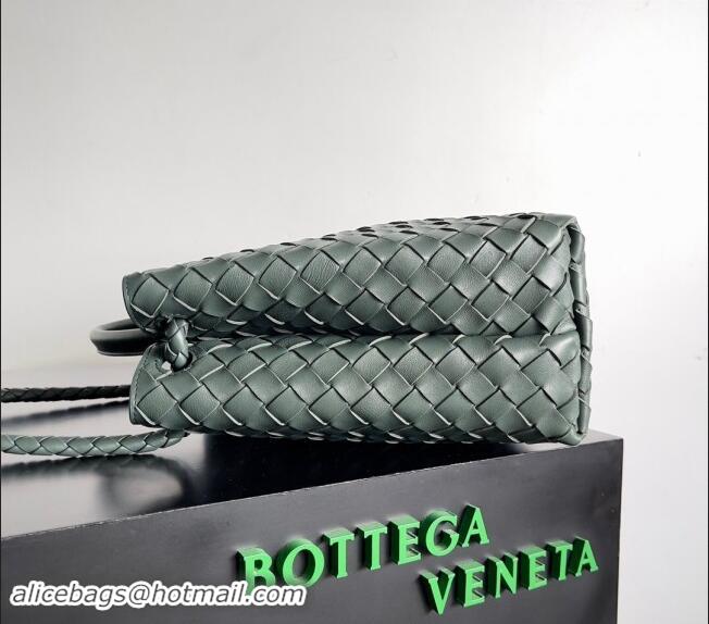 Pretty Style Bottega Veneta Medium Andiamo Top Handle Bag in Intrecciato Leather 743572 Dark Green 2024