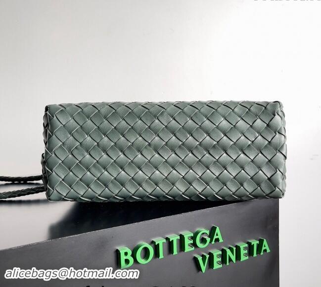 Pretty Style Bottega Veneta Medium Andiamo Top Handle Bag in Intrecciato Leather 743572 Dark Green 2024