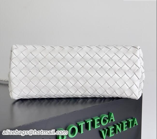 Promotional Bottega Veneta Medium Andiamo Top Handle Bag in Intrecciato Leather 743572 Snow White 2024