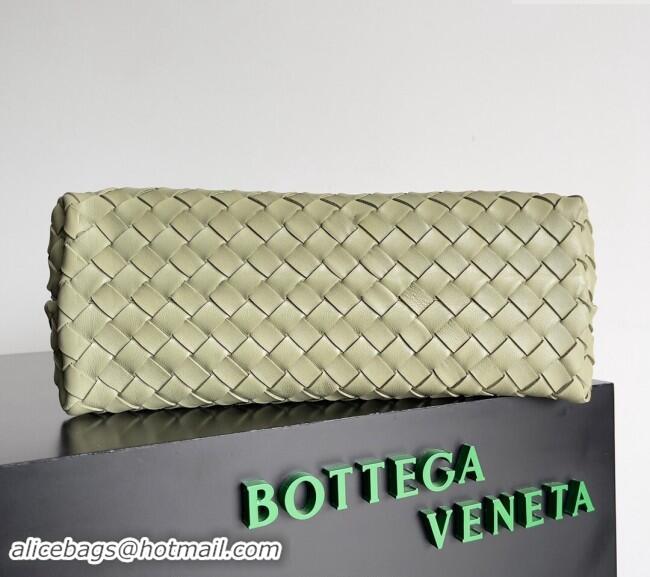 Top Design Bottega Veneta Medium Andiamo Top Handle Bag in Intrecciato Leather 743572 Travertine Green 2024