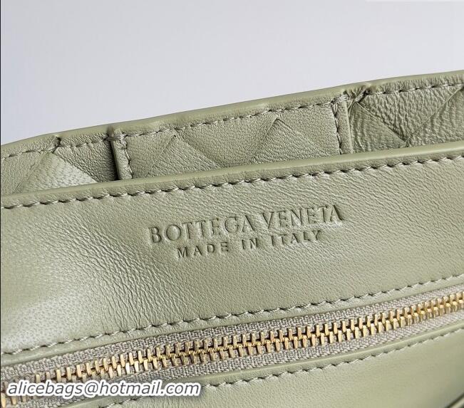 Top Design Bottega Veneta Medium Andiamo Top Handle Bag in Intrecciato Leather 743572 Travertine Green 2024