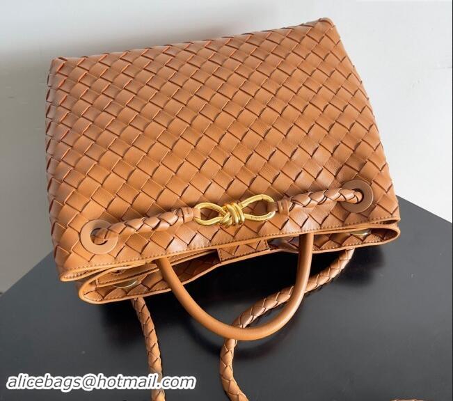 Discount Bottega Veneta Medium Andiamo Top Handle Bag in Intrecciato Leather 743572 Brown 2024