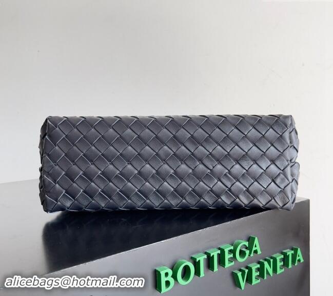 Trendy Design Bottega Veneta Medium Andiamo Top Handle Bag in Intrecciato Leather 743572 Dark Blue/Silver 2024