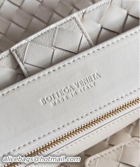 Pretty Style Bottega Veneta Large Andiamo Top Handle Bag in Intrecciato Leather 743575 Cream White 2024