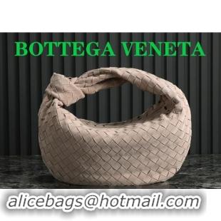 Well Crafted Bottega Veneta Teen Jodie Hobo Bag in Intrecciato Suede 690225 Nude 2024