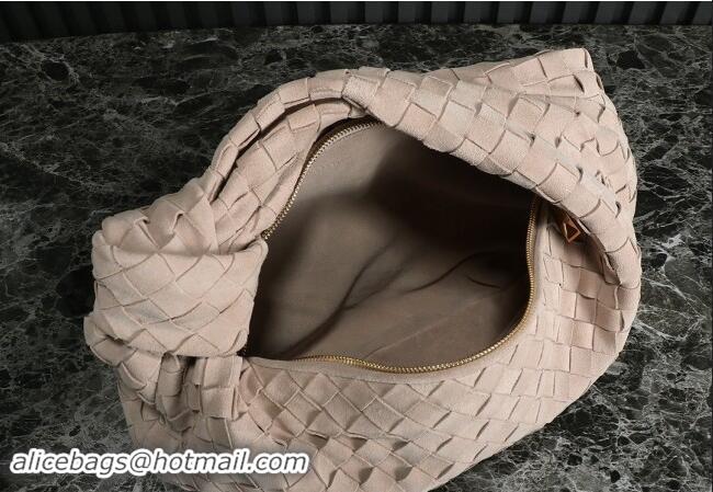 Well Crafted Bottega Veneta Teen Jodie Hobo Bag in Intrecciato Suede 690225 Nude 2024