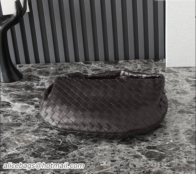 Top Design Bottega Veneta Teen Jodie Hobo Bag in Intrecciato Leather 690225 Fondant Brown 2024