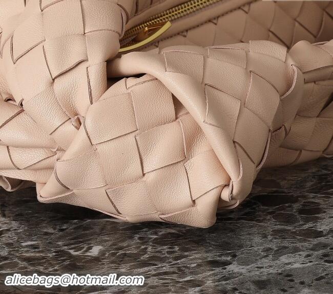 Affordable Price Bottega Veneta Teen Jodie Hobo Bag in Intrecciato Leather 690225 Nude Pink 2024