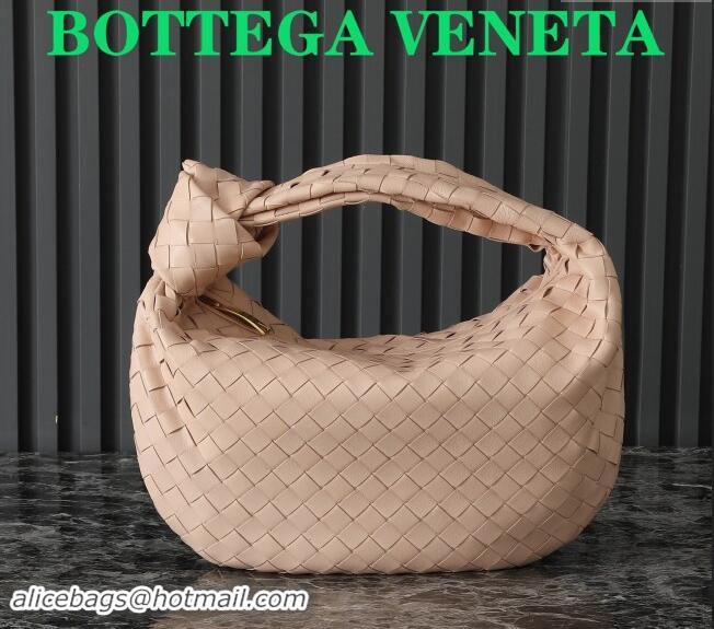 Affordable Price Bottega Veneta Teen Jodie Hobo Bag in Intrecciato Leather 690225 Nude Pink 2024