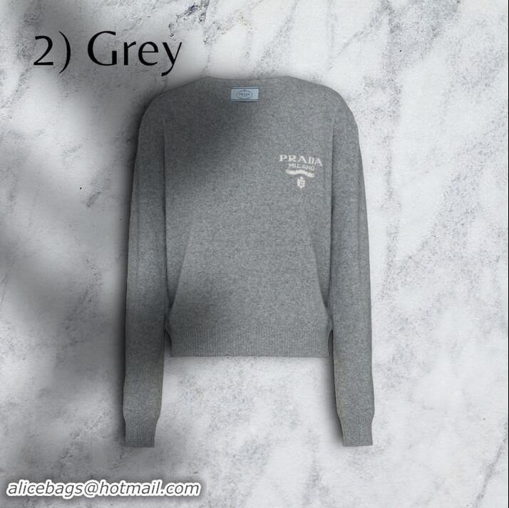 ​Well Crafted Prada Cashmere And Silk Sweater PA2210 Grey