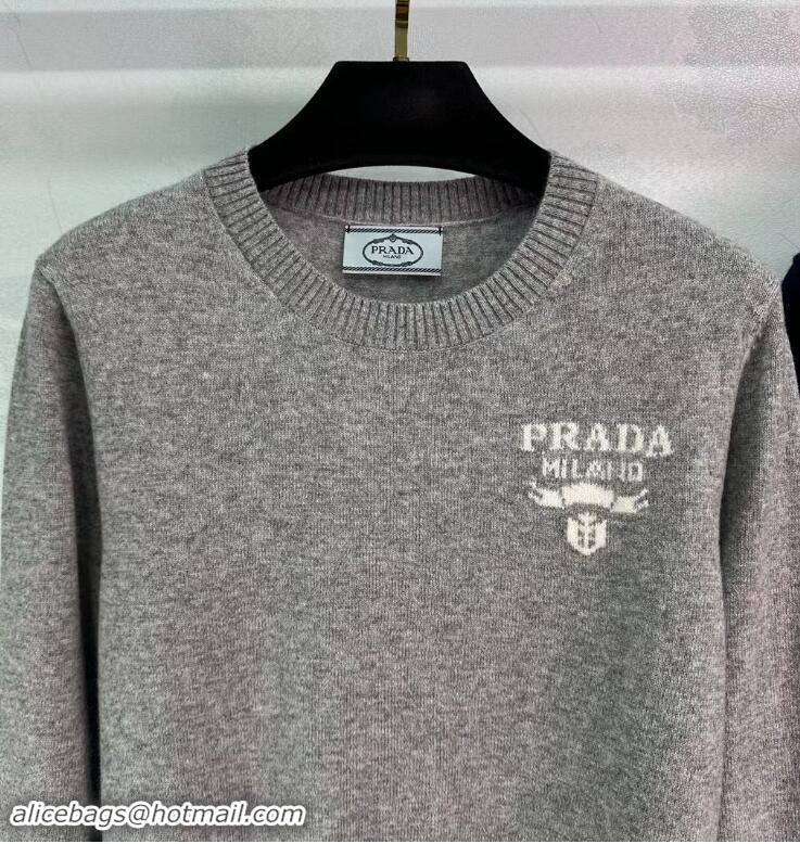 ​Well Crafted Prada Cashmere And Silk Sweater PA2210 Grey