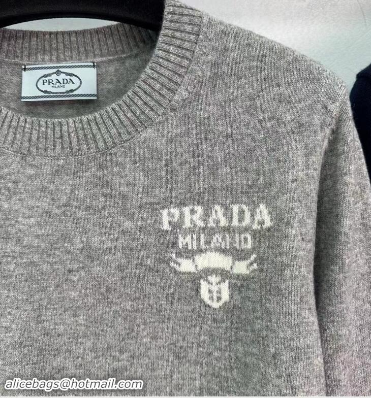 ​Well Crafted Prada Cashmere And Silk Sweater PA2210 Grey