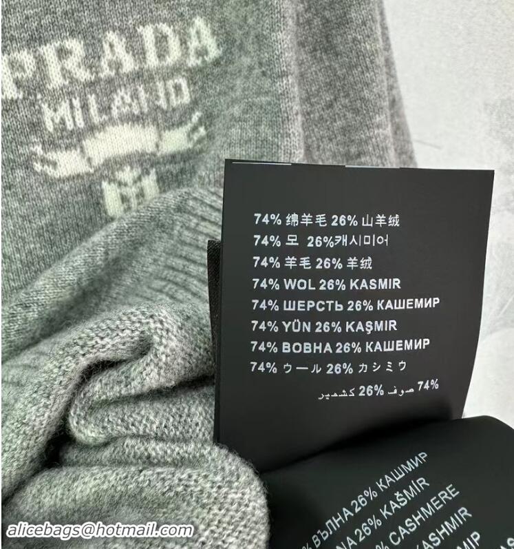 ​Well Crafted Prada Cashmere And Silk Sweater PA2210 Grey