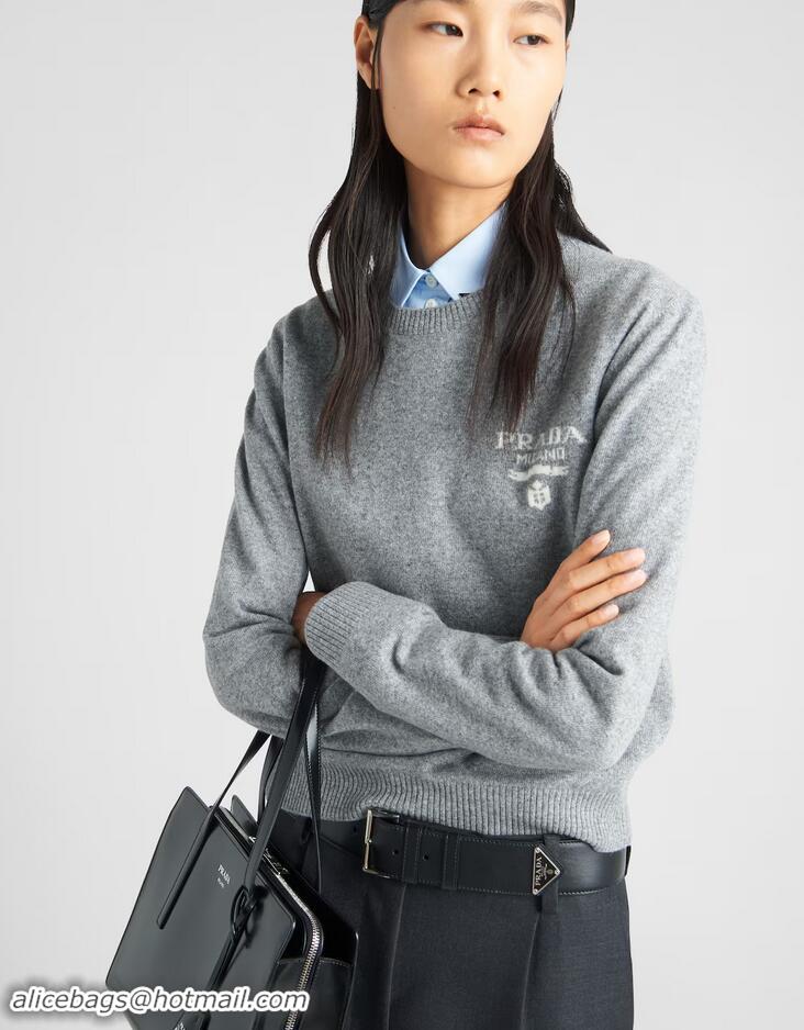 ​Well Crafted Prada Cashmere And Silk Sweater PA2210 Grey