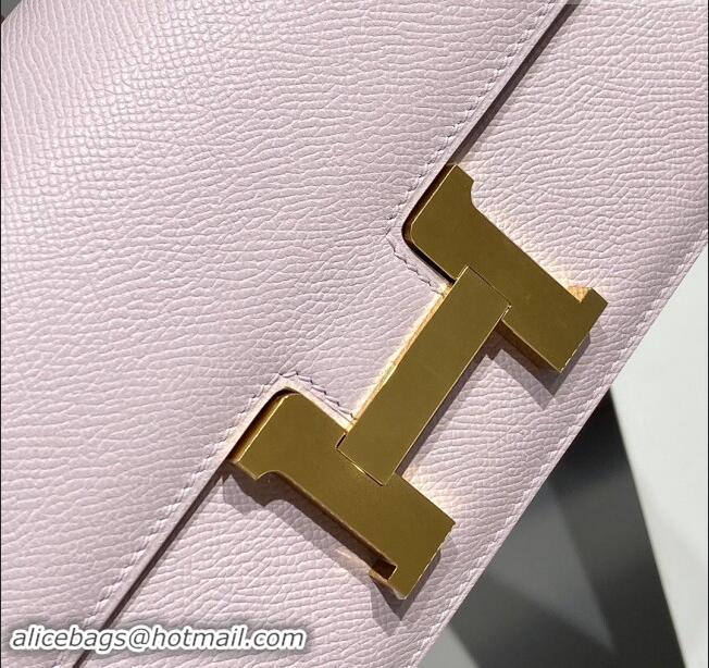 Best Price Hermes Constance Elan East-West Bag 26cm in Calfskin 4048 Dreamy Purple/Gold 2024 (Half Handmade)