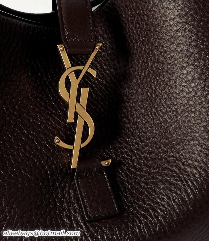 ​High Quality SAINT LAURENT BEA Shoulder Bag IN GRAINED LEATHER BEA 763435 Brown