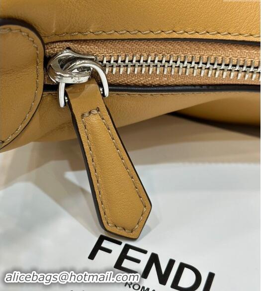 Buy Classic Fendi Fendigraphy Medium Hobo Bag in Leather 80056L Apricot 2024 TOP