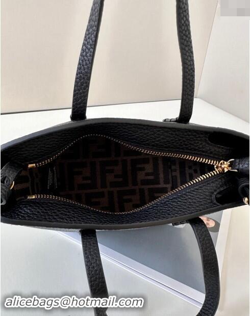 Newly Launched Fendi Roll Mini Tote bag in Calfskin Leather 8655 Black 2024