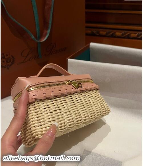 ​Market Sells Loro Piana Extra Pocket L19 East-West bag in Calfskin and Wicker 5002 Light Pink 2024