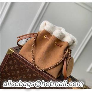 Market Sells Louis Vuitton Bella Bucket Bag in Mahina Suede M11839 Brown 2024