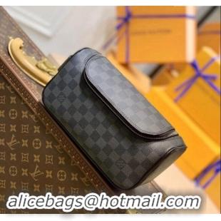 Buy Discount Louis Vuitton Toiletry Pouch Bag in Black Damier Graphite Canvas N47625 2024