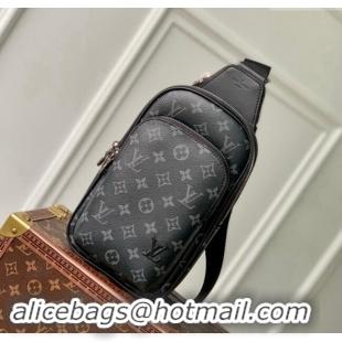 Market Sells Louis Vuitton Mens Avenue Slingbag PM Bag in Black Monogram Eclipse Canvas M47137 2024