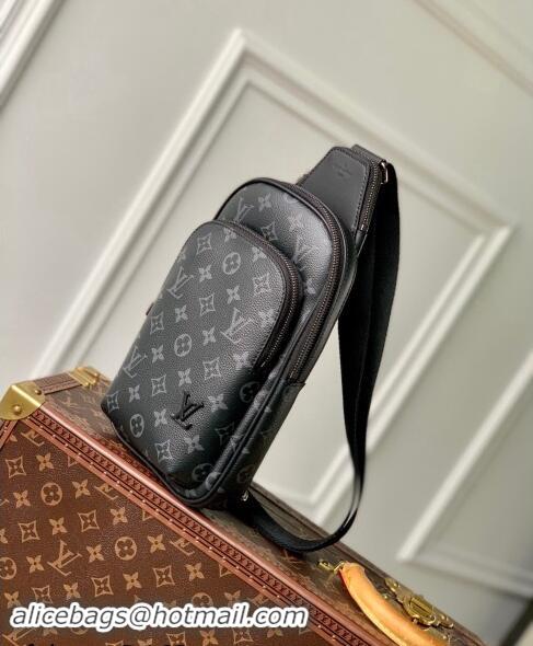 Market Sells Louis Vuitton Mens Avenue Slingbag PM Bag in Black Monogram Eclipse Canvas M47137 2024