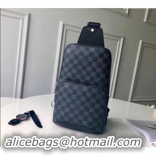 New Arrivals Louis Vuitton Mens Avenue Slingbag in Black Damier Graphite Canvas N41719 2024