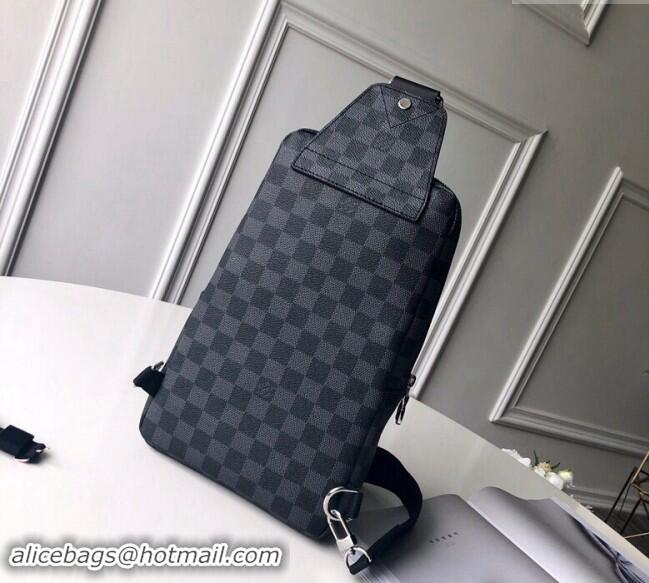 New Arrivals Louis Vuitton Mens Avenue Slingbag in Black Damier Graphite Canvas N41719 2024