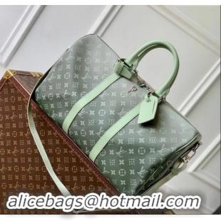 Discount Louis Vuitton Keepall Bandouliere 45 Travel Bag in Khaki Green Monogram Gradient Canvas M11718 2024