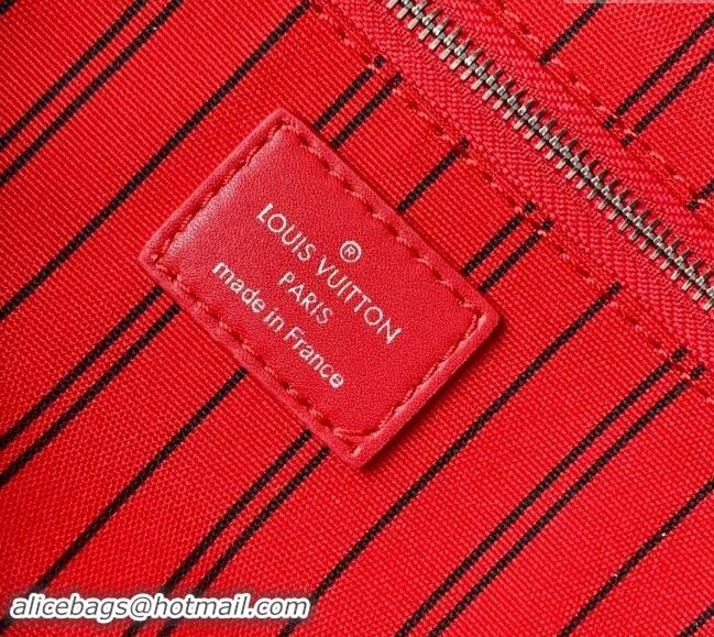 Best Price Louis Vuitton Dopp Kit Toilet Clutch in Taurillon Monogram Leather M12863 Red 2024