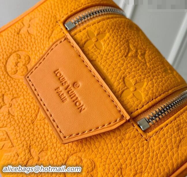 Inexpensive Louis Vuitton Dopp Kit Toilet Clutch in Taurillon Monogram Leather M12863 Yellow 2024