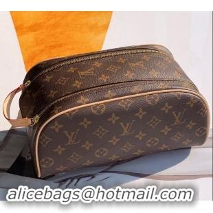 Free Shipping Louis Vuitton Dopp Kit Toiletry Bag in Brown Monogram Canvas M47528 2024