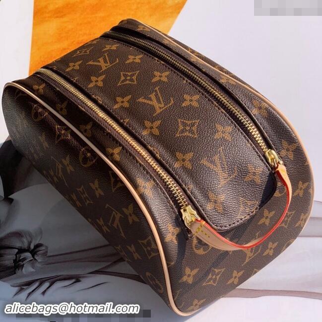 Free Shipping Louis Vuitton Dopp Kit Toiletry Bag in Brown Monogram Canvas M47528 2024