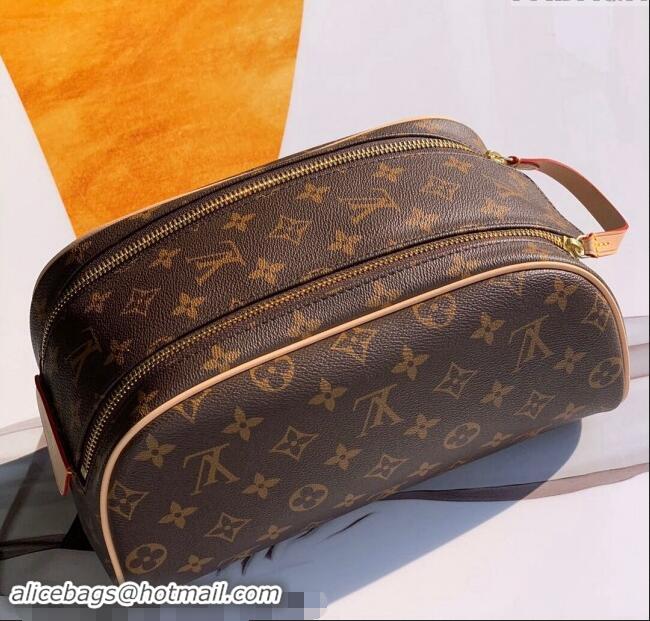 Free Shipping Louis Vuitton Dopp Kit Toiletry Bag in Brown Monogram Canvas M47528 2024