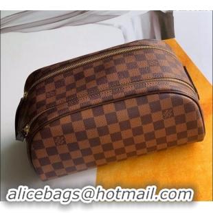 Inexpensive Louis Vuitton Dopp Kit Toiletry Bag in Damier Ebene Canvas M47527 2024