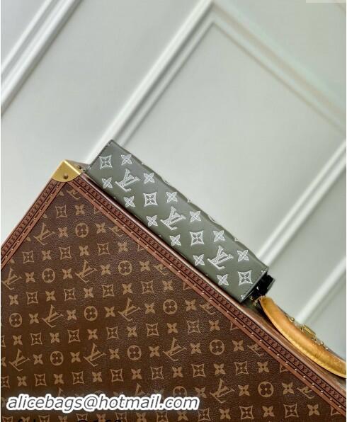 Trendy Design Louis Vuitton Pochette Voyage MM Pouch in Monogram Shadow Leather M61692 Green/White 2024