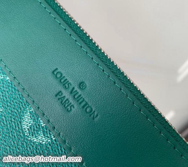 Promotional Louis Vuitton Pochette Voyage Souple Pouch in Monogram Heritage Canvas M12665 Green 2024