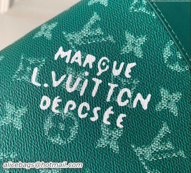 Promotional Louis Vuitton Pochette Voyage Souple Pouch in Monogram Heritage Canvas M12665 Green 2024