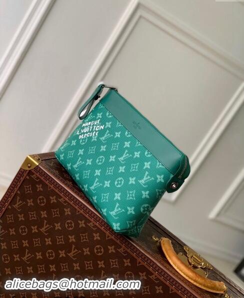 Promotional Louis Vuitton Pochette Voyage Souple Pouch in Monogram Heritage Canvas M12665 Green 2024