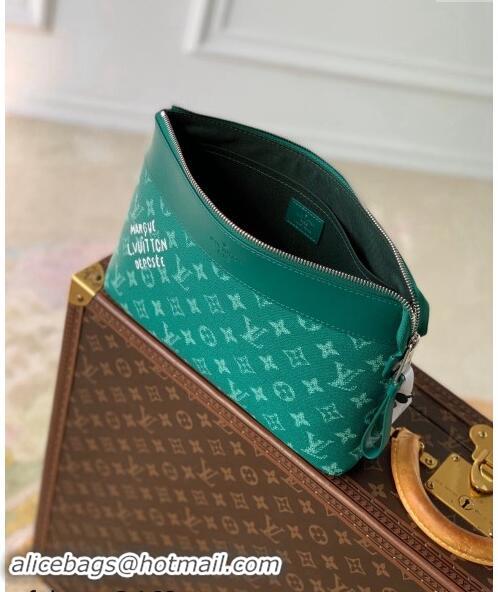 Promotional Louis Vuitton Pochette Voyage Souple Pouch in Monogram Heritage Canvas M12665 Green 2024