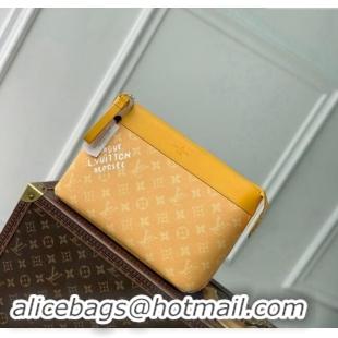 Low Price Louis Vuitton Pochette Voyage Souple Pouch in Monogram Heritage Canvas M12665 Yellow 2024