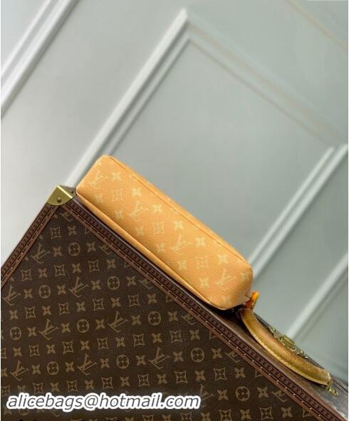 Low Price Louis Vuitton Pochette Voyage Souple Pouch in Monogram Heritage Canvas M12665 Yellow 2024