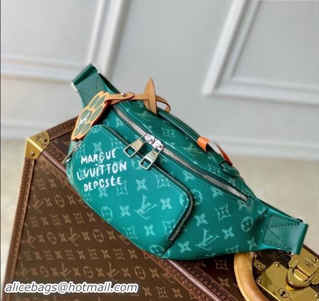 Reasonable Price Louis Vuitton Rush Bumbag Belt Bag in Green Monogram Heritage Canvas M12867 2024