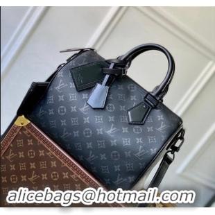 Unique Grade Louis Vuitton Speedy Soft 30 bag in Black Monogram Eclipse Canvas M21108 2024