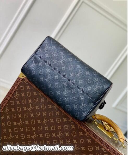 Unique Grade Louis Vuitton Speedy Soft 30 bag in Black Monogram Eclipse Canvas M21108 2024